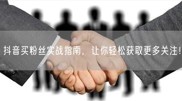 抖音买粉丝实战指南,让你轻松获取更多关注!