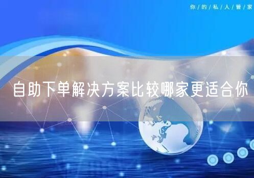 自助下单解决方案比较哪家更适合你
