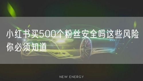 小红书买500个粉丝安全吗这些风险你必须知道