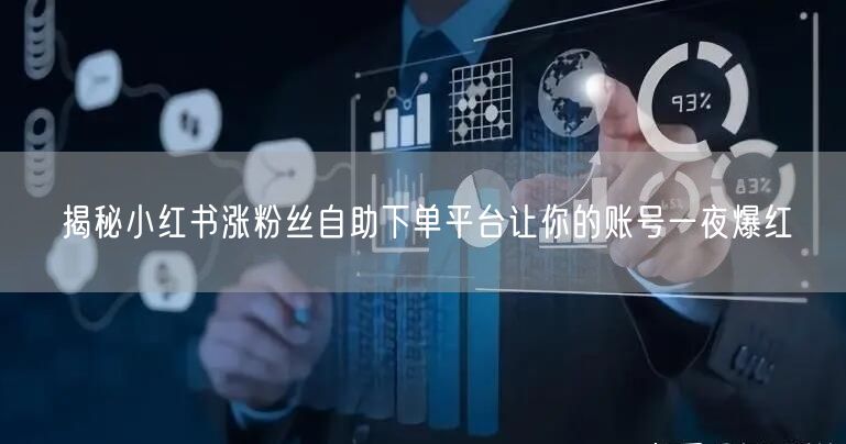 揭秘小红书涨粉丝自助下单平台让你的账号一夜爆红