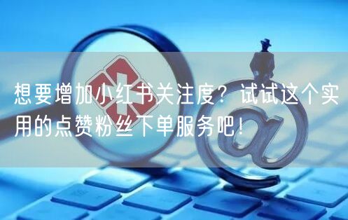 想要增加小红书关注度?试试这个实用的点赞粉丝下单服务吧!