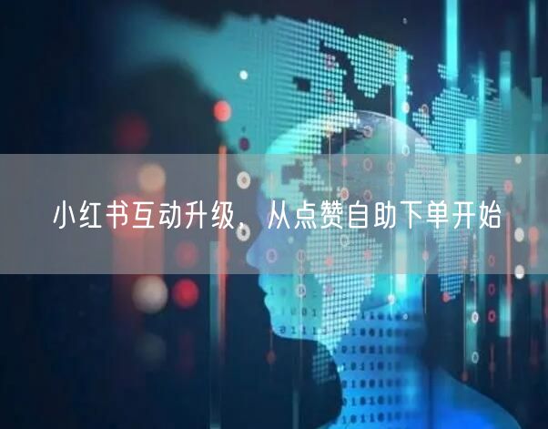 小红书互动升级，从点赞自助下单开始