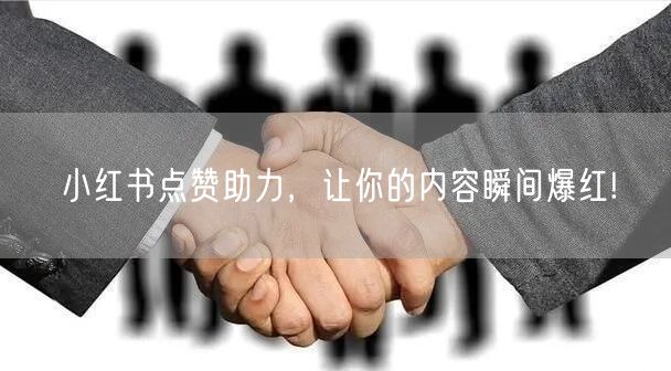 小红书点赞助力,让你的内容瞬间爆红!