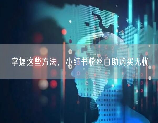 掌握这些方法,小红书粉丝自助购买无忧