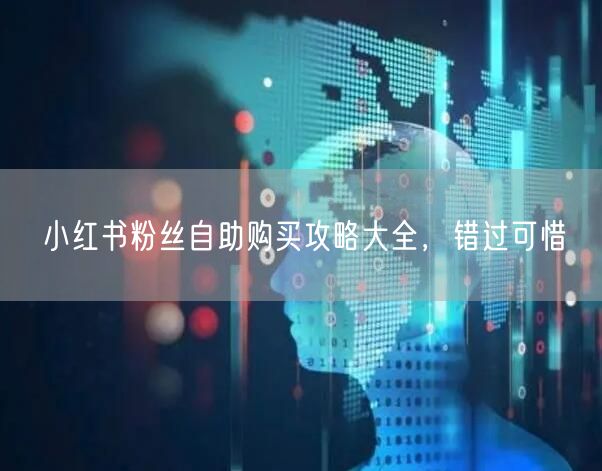 小红书粉丝自助购买攻略大全,错过可惜