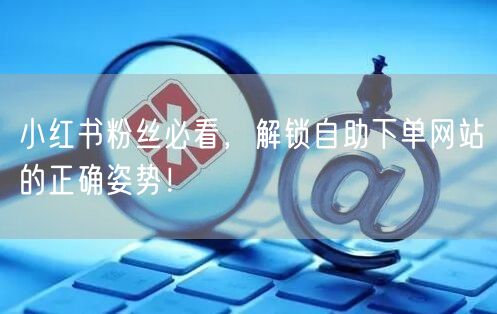 小红书粉丝必看，解锁自助下单网站的正确姿势！