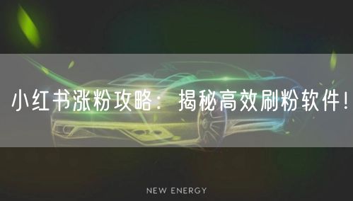 小红书涨粉攻略:揭秘高效刷粉软件!