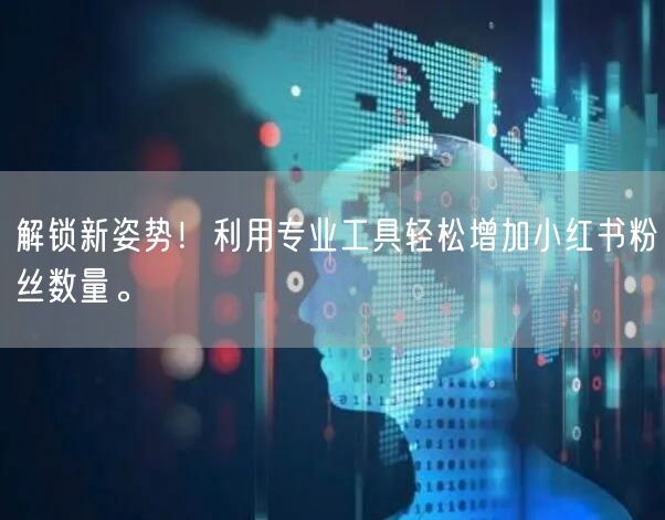 解锁新姿势！利用专业工具轻松增加小红书粉丝数量。