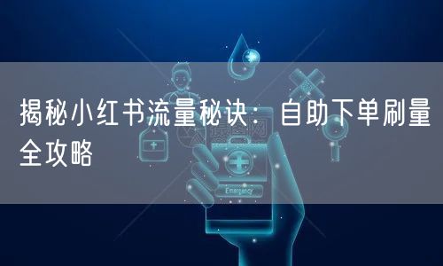揭秘小红书流量秘诀：自助下单刷量全攻略