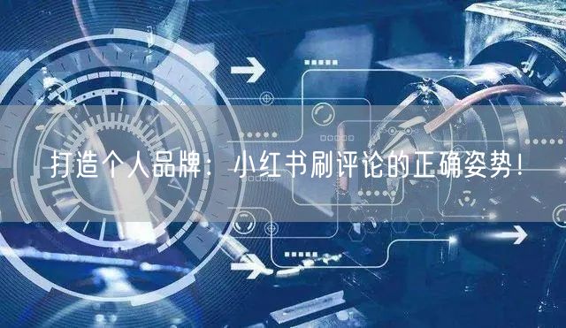 打造个人品牌:小红书刷评论的正确姿势!