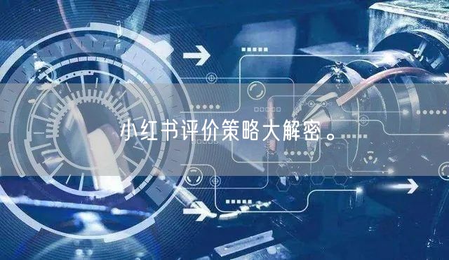 小红书评价策略大解密。