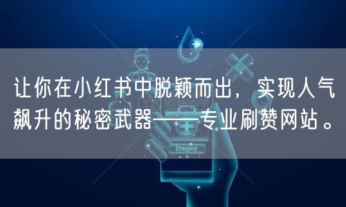 让你在小红书中脱颖而出,实现人气飙升的秘密武器——专业刷赞网站。