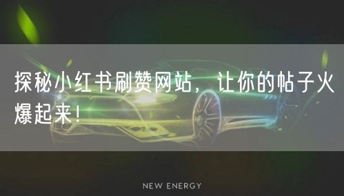 探秘小红书刷赞网站,让你的帖子火爆起来!
