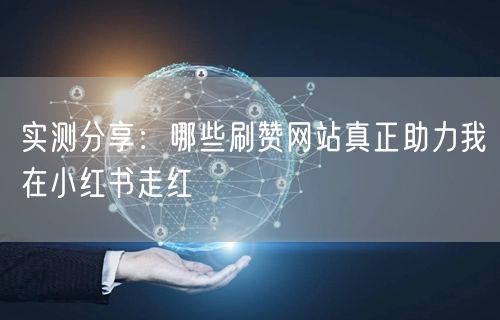 实测分享:哪些刷赞网站真正助力我在小红书走红