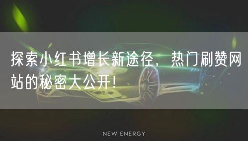探索小红书增长新途径,热门刷赞网站的秘密大公开!