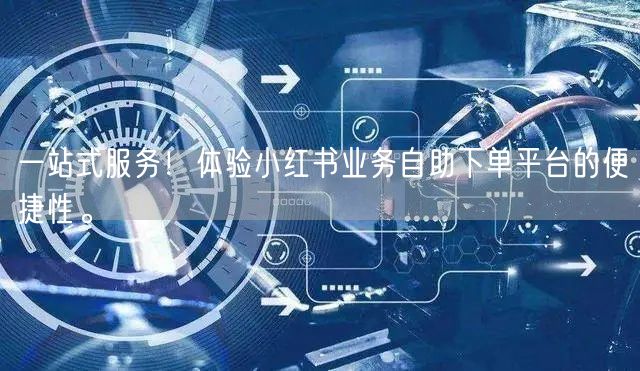 一站式服务!体验小红书业务自助下单平台的便捷性。