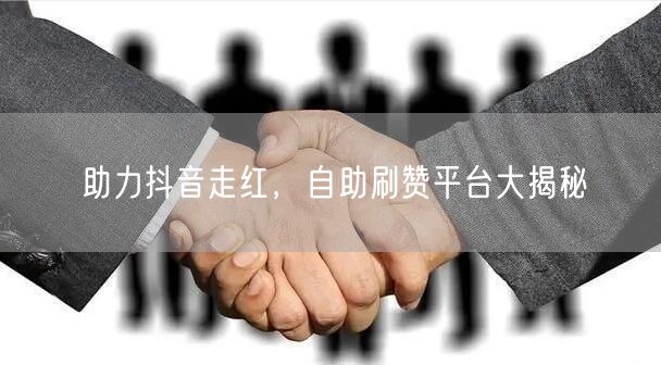 助力抖音走红，自助刷赞平台大揭秘