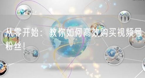 从零开始：教你如何高效购买视频号粉丝！