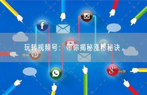 玩转视频号:带你揭秘涨粉秘诀。