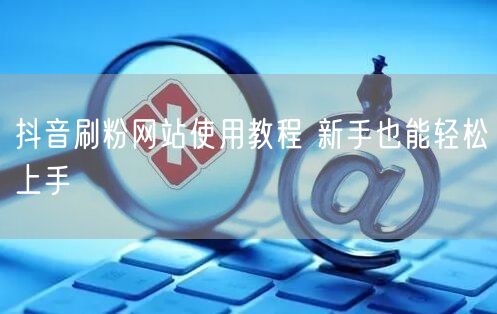 抖音刷粉网站使用教程 新手也能轻松上手
