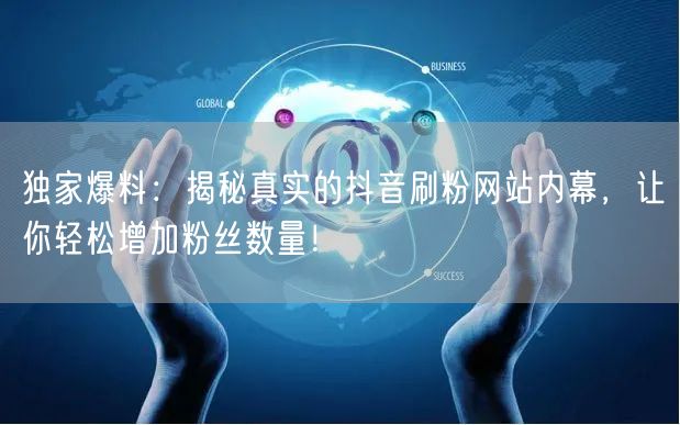 独家爆料：揭秘真实的抖音刷粉网站内幕，让你轻松增加粉丝数量！