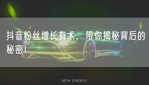 抖音粉丝增长有术，带你揭秘背后的秘密！