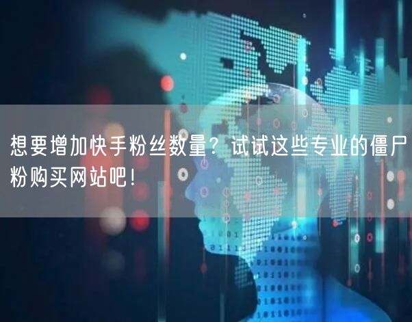 想要增加快手粉丝数量？试试这些专业的僵尸粉购买网站吧！