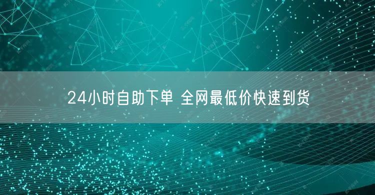 24小时自助下单 全网最低价快速到货