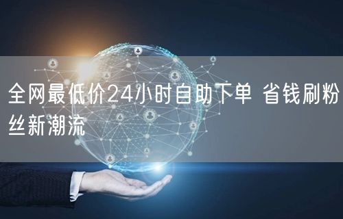 全网最低价24小时自助下单 省钱刷粉丝新潮流