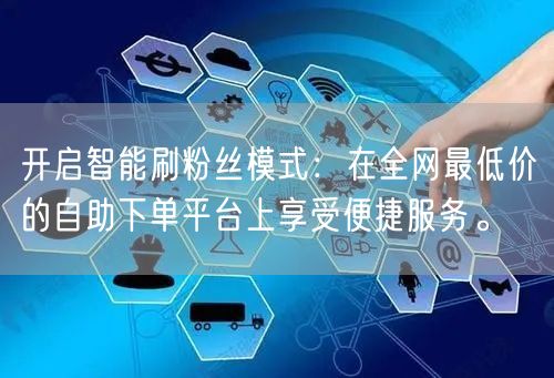 开启智能刷粉丝模式：在全网最低价的自助下单平台上享受便捷服务。