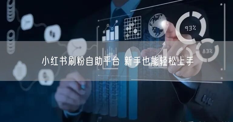 小红书刷粉自助平台 新手也能轻松上手