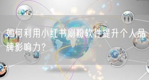 如何利用小红书刷粉软件提升个人品牌影响力?