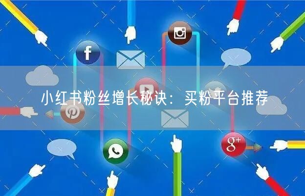 小红书粉丝增长秘诀：买粉平台推荐