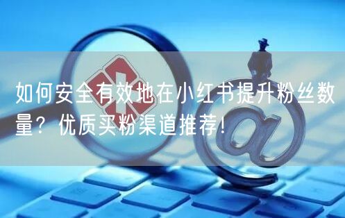 如何安全有效地在小红书提升粉丝数量？优质买粉渠道推荐！