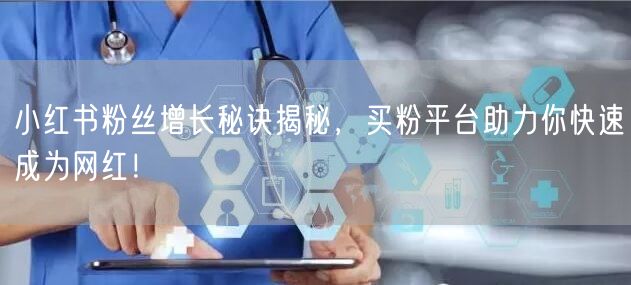 小红书粉丝增长秘诀揭秘，买粉平台助力你快速成为网红！